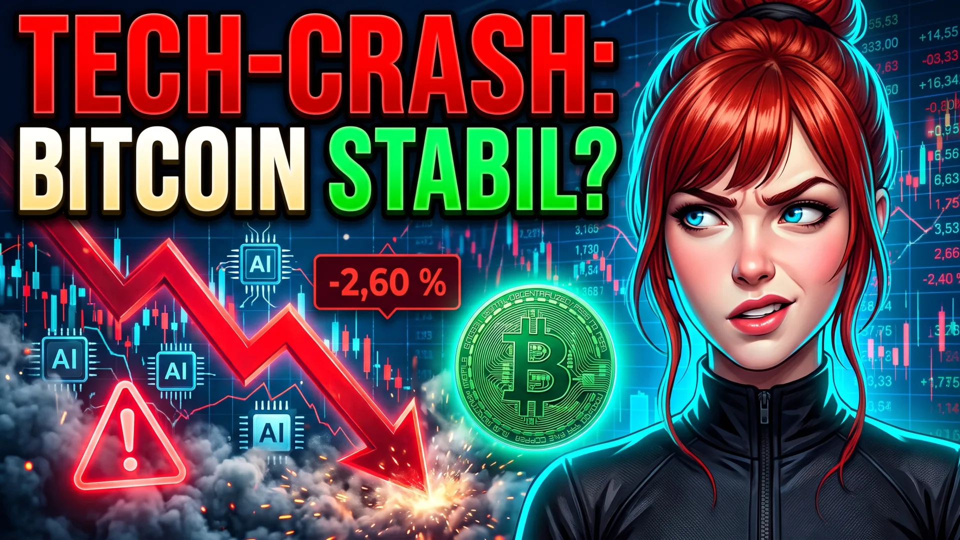 TECH-CRASH: BITCOIN STABIL? -2,60 %: Tech-Crash, Bitcoin, Finanzmärkte, KI