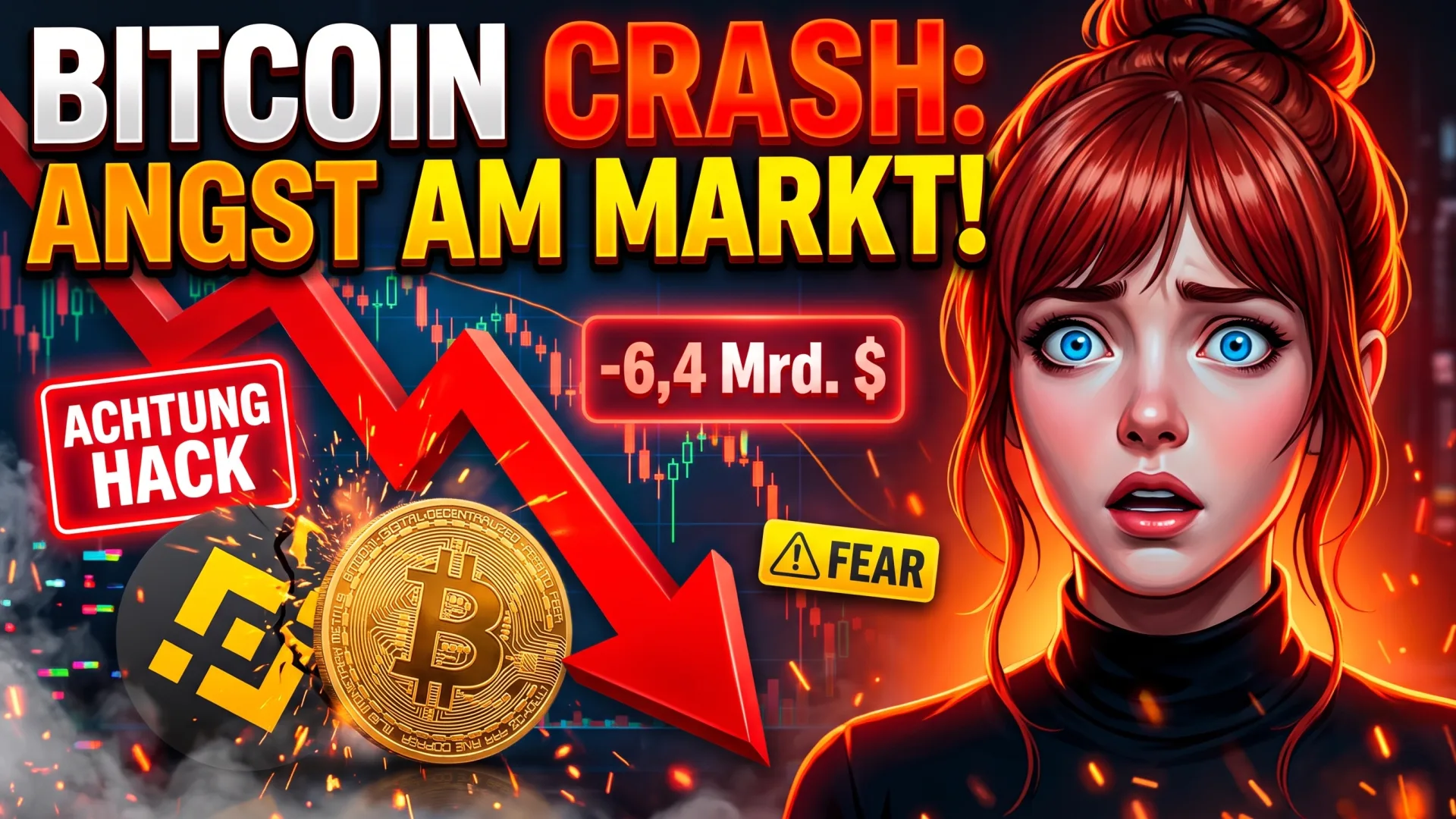 BITCOIN CRASH: ANGST AM MARKT! 6,4 Mrd. $: Bitcoin-Kurs fällt, Binance-Hack, Tech-Absturz